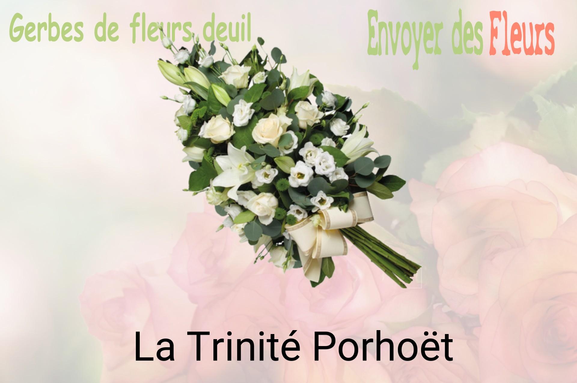 Gerbe de fleurs de deuil livrée à La Trinité-Porhoët